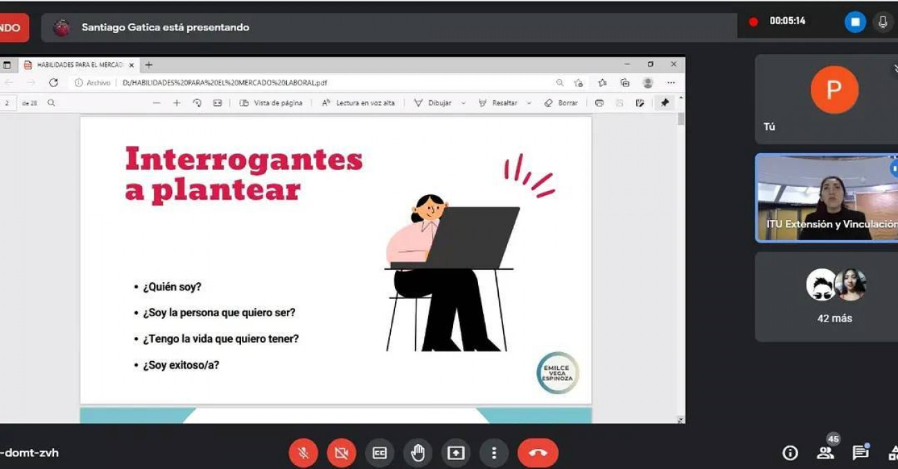 imagen Se dictó un Taller para armado de CV 