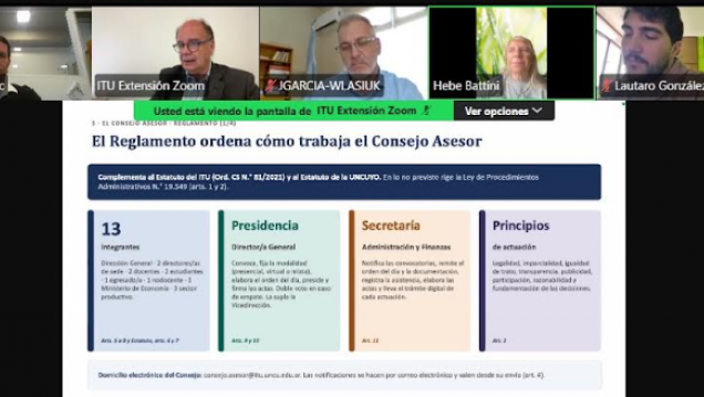 imagen Se realizó la primera reunión del Consejo Asesor del ITU 