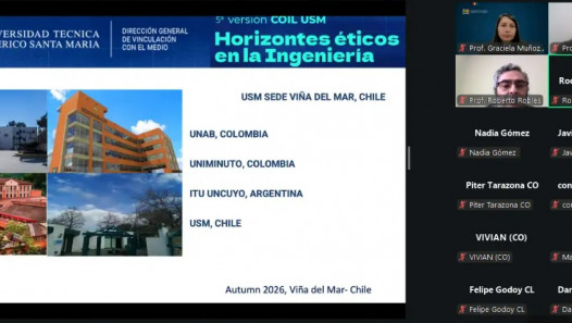 imagen Quinta Edición de COIL con la Universidad Técnica Federico Santa María de Chile