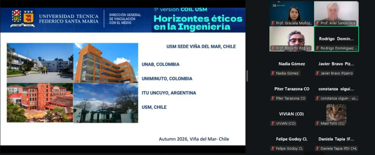 imagen Quinta Edición de COIL con la Universidad Técnica Federico Santa María de Chile