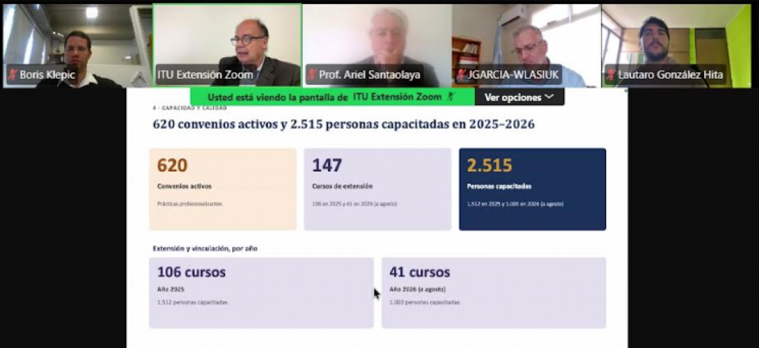 imagen Se realizó la primera reunión del Consejo Asesor del ITU 