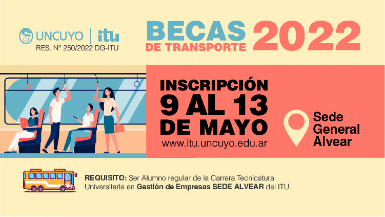 imagen Se abren las inscripciones para Becas de Transporte 2022 para estudiantes del ITU