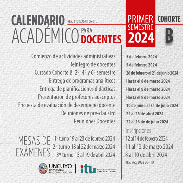 imagen Calendario Académico 2024