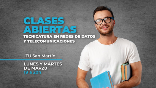 imagen REDES DE DATOS Y TELECOMUNICACIONES: clases abiertas en San Martín