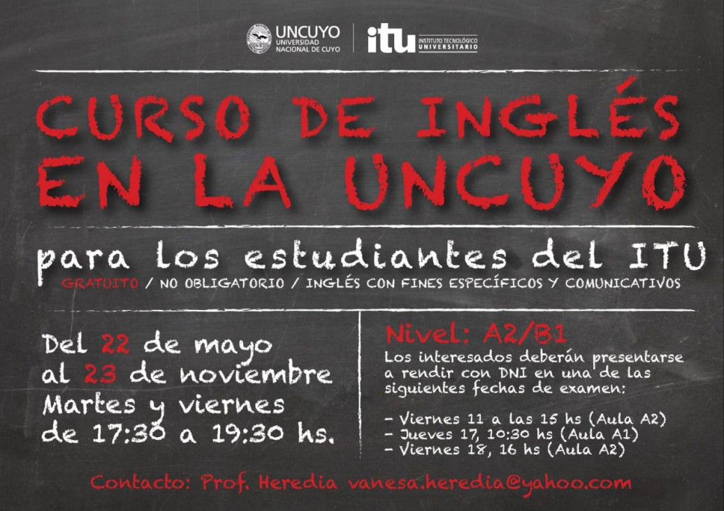 imagen Curso de Inglés  para estudiantes de Sede Luján