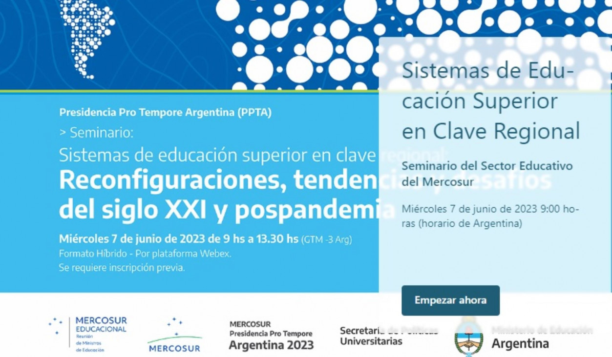 imagen Inscripción abierta: Seminario del Sector Educativo del Mercosur 