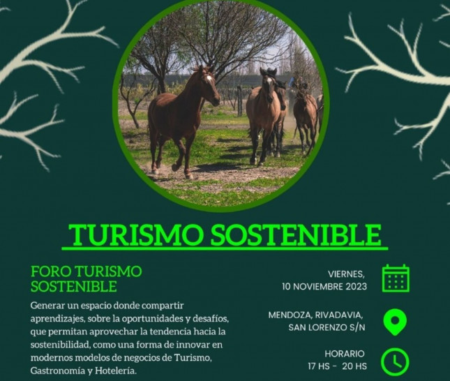 imagen El ITU te invita a participar de un Foro de Turismo Sostenible en Rivadavia 